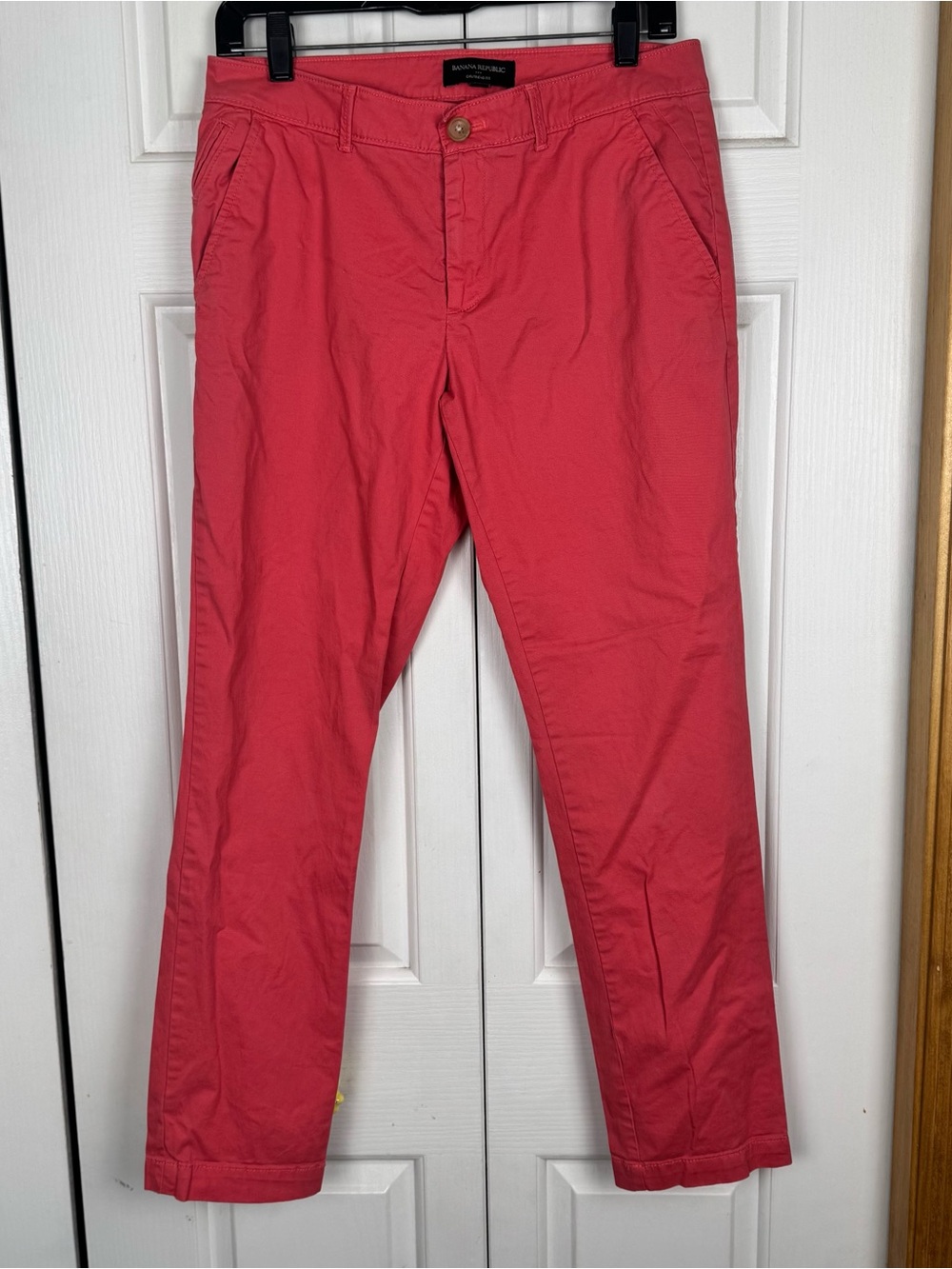Banana Republic Coral Pink Cropped Chino Pants